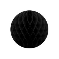 Бумажный шар черный, 20 см
