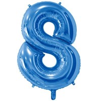 ​Шар Цифра 8 синяя, 66 см