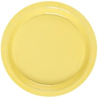 Тарелки пастель желтые малые